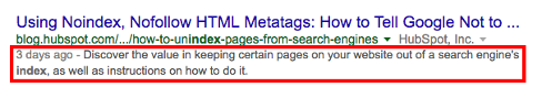 google SERP snippet